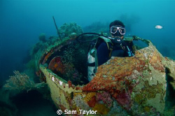 Japanese WWII wreck & our dive guide, Madang Province PNG... by Sam Taylor 